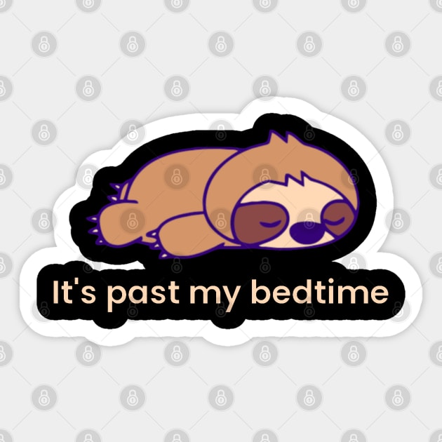 It's Past My BedTime Sloth Sticker by denkatinys